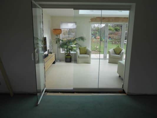 10mm Frameless Single Glazed Internal Doors Solihull 