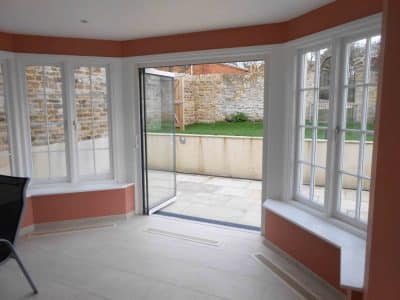 Frameless French doors