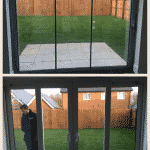 PVCu doors replaced with frameless