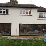 Contemporary grey frameless doors