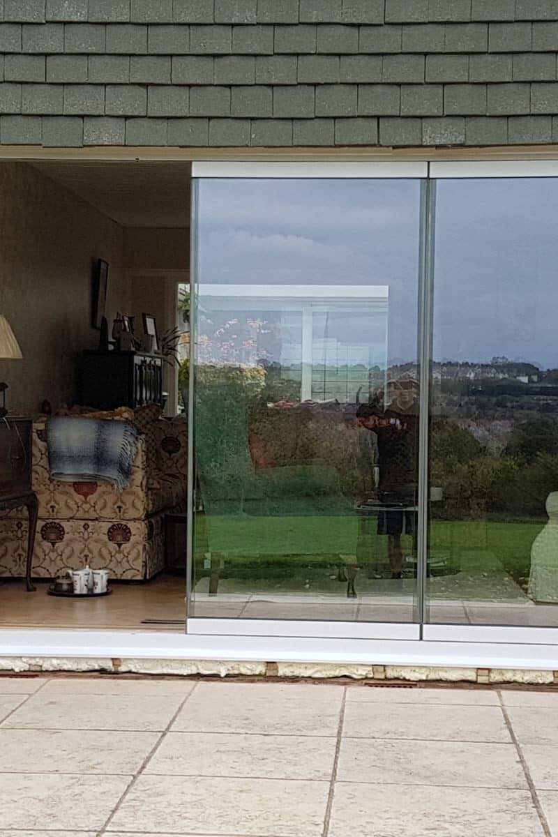 Frameless doors for old patio doors