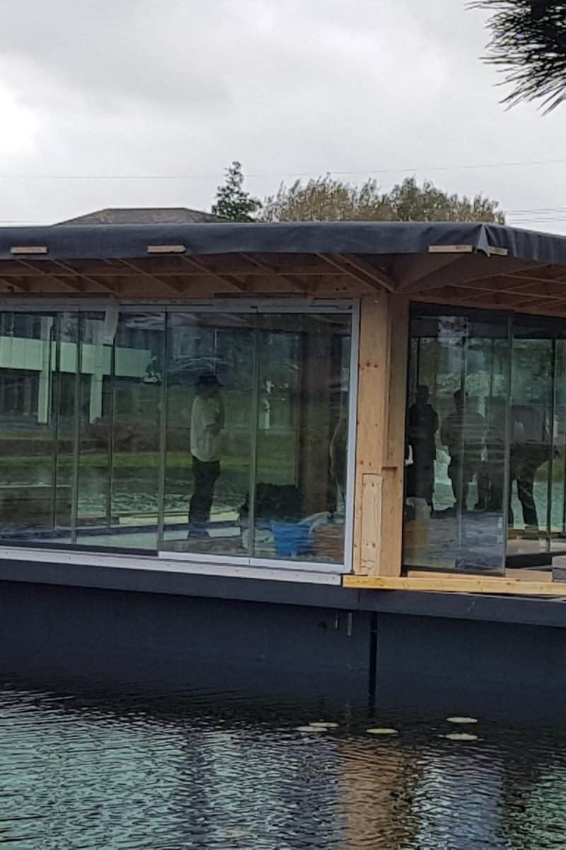 Waterside frameless glass box