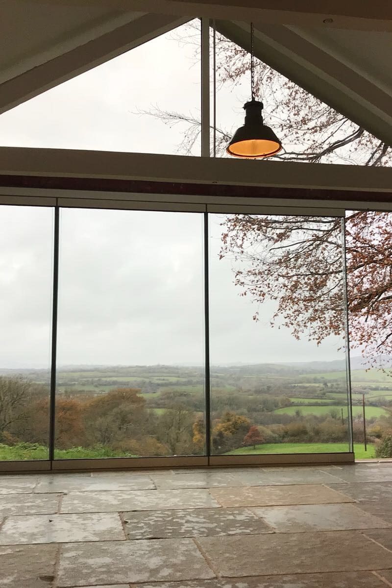 Beaminster Frameless doors & gable window image 3