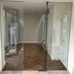 South Wales Frameless Internal Glass Doors.