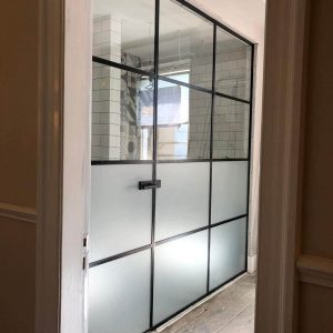 frameless steel-look screens