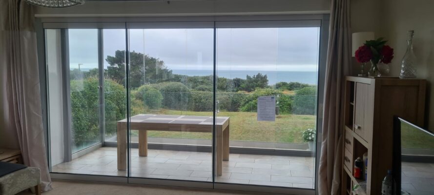 double glazed room divider in a lounge